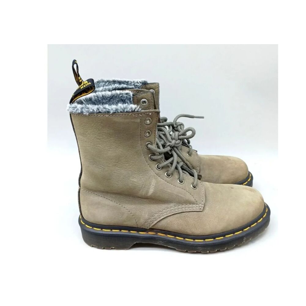 Dr Martens 1460 Serena Faux Fur Lined Nubuck Boots - Size 8